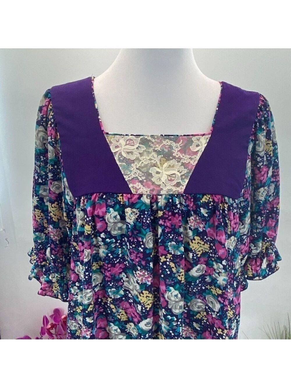 Vintage Hawaiian Muumuu 80's Liberty House Natural